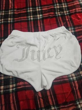 Juicy Couture White Embellished Women's Sleep Shorts